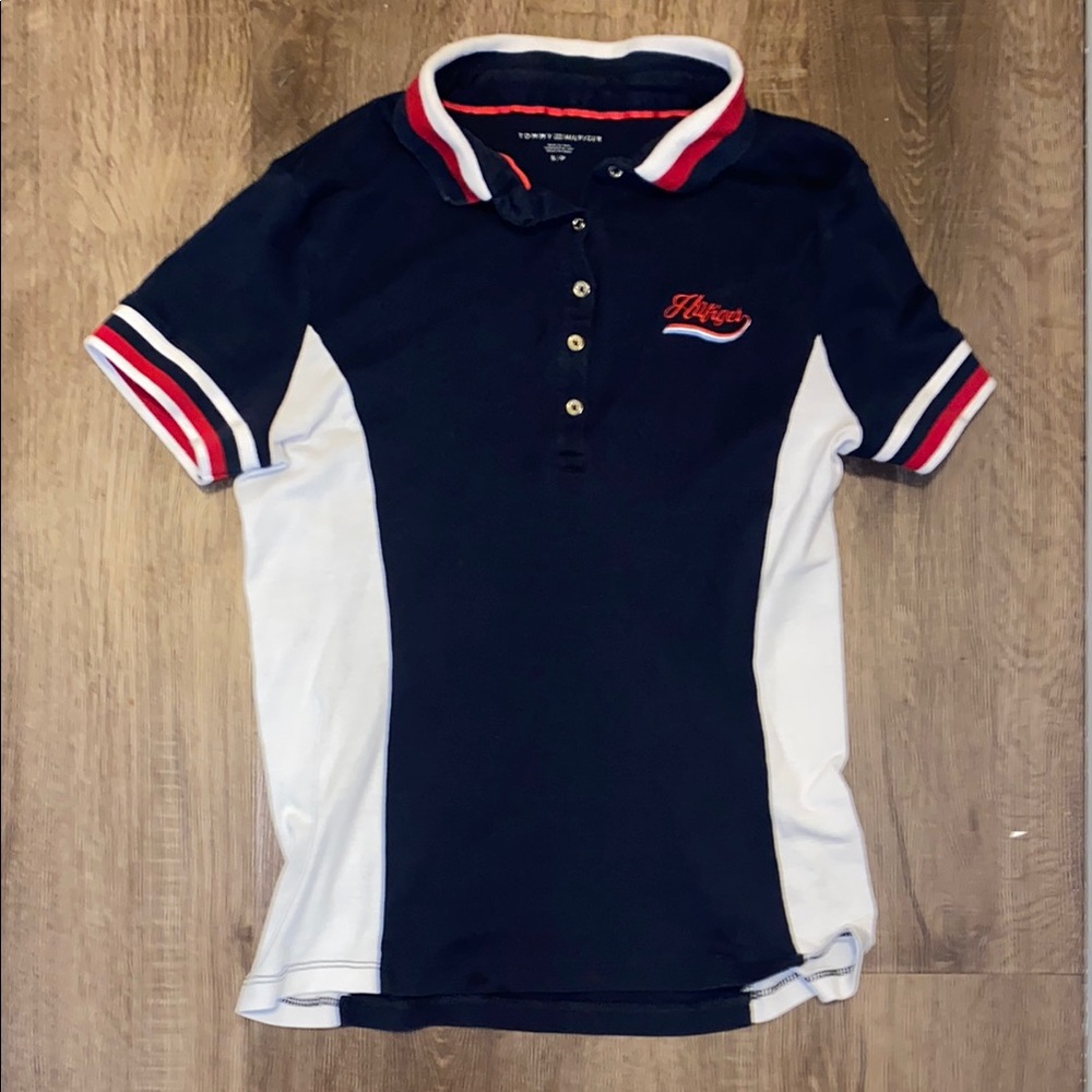 Navy and White Polo Shirt